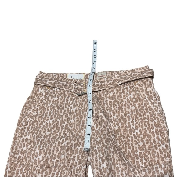 Anthropologie The Wanderer Leopard/ Animal Print Utility Pants with Belt Size 27 - Picture 6 of 11